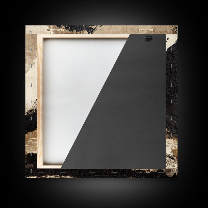 Expressive Musical Rhythm Painted as Ink Strokes Canvas Print, Calligraphy Art, Digital Download Art, Living Room Decor, Script, CAL-1x1-72