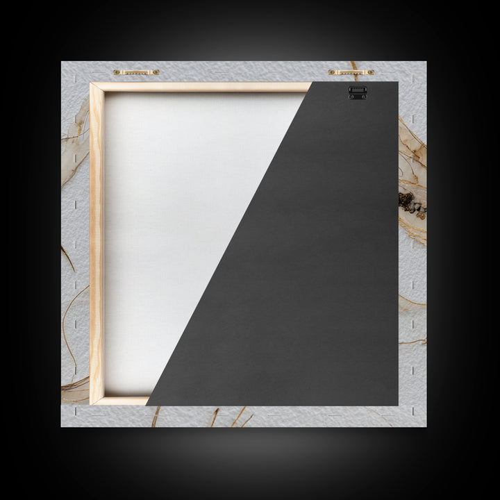 Calligraphic Bird Shape Formed from Flowing Lines Framed Canvas Print, Calligraphy Art, Printable, Living Room Decor, Script, CAL-1x1-8