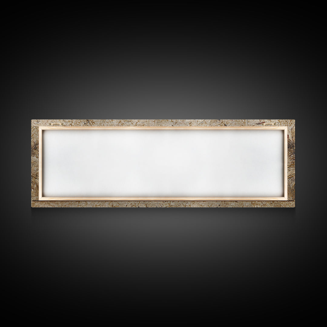 Ornamental Frame of Flourished Pen Curves Framed Canvas Print, Calligraphy Art, Home Decor, Living Room Decor, Fine Art, Script, CAL-3x1-10