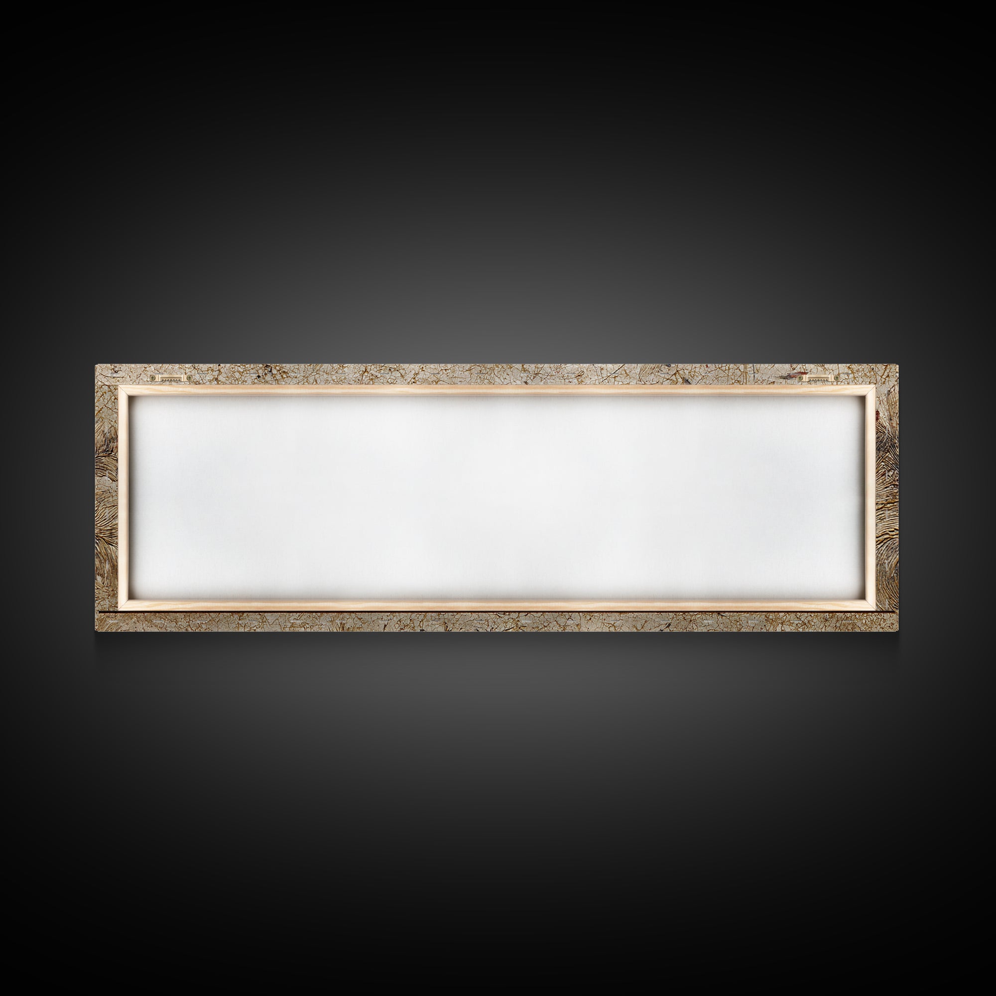 Ornamental Frame of Flourished Pen Curves Framed Canvas Print, Calligraphy Art, Home Decor, Living Room Decor, Fine Art, Script, CAL-3x1-10
