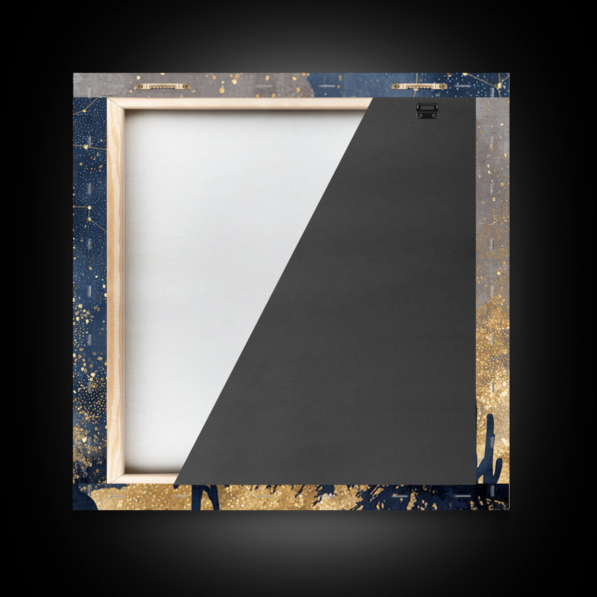 Starry Desert Sky Framed Canvas Print, Celestial Art, Neutral Decor, Living Room Decor, Oil Painting, Celestial, Wall Art, CEL-1x1-83