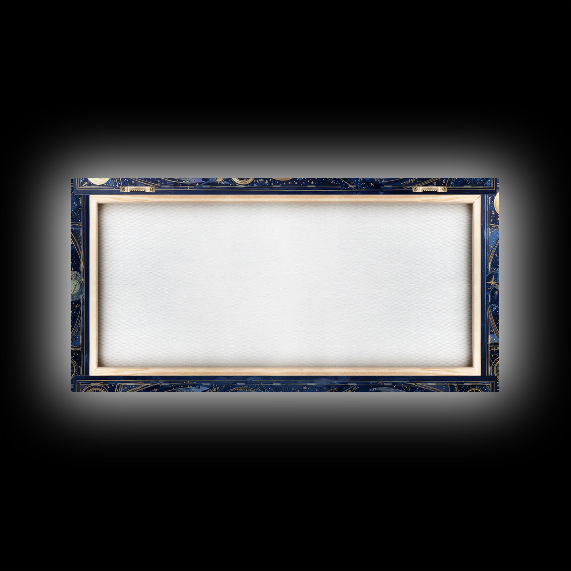 Blue Star Map Framed Canvas Print, Celestial Art, Gallery Decor, Living Room Decor, Fine Art, Celestial, Minimalist Decor, CEL-2x1-18