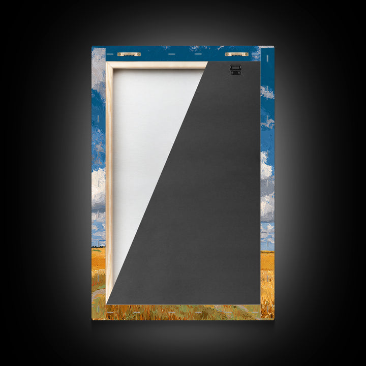 Cornfield under Dramatic Summer Clouds Framed Canvas Print, Country Art, Statement Artwork, Farmhouse Decor, Abstract Art, COU-2x3-2