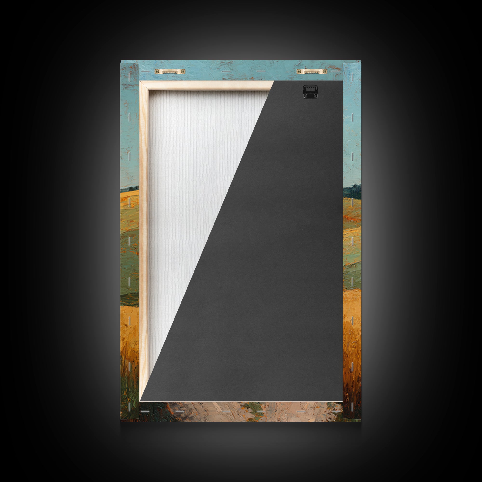 Country Road Disappearing into Green Hills Framed Canvas Print, Country Art, Farmhouse Decor, Country, Gallery Wall Art, COU-2x3-87