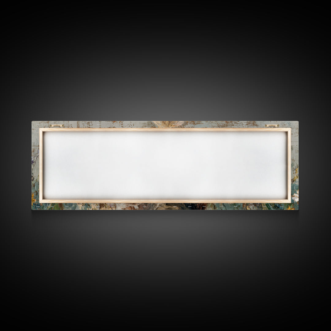 Cow Portrait with Gentle Farmhouse Personality Framed Canvas Print, Country Art, Wall Decor, Farmhouse Decor, Fine Art, Country, COU-3x1-44