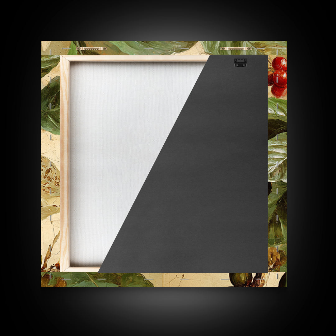 Coffee Farm Landscape Framed Canvas Print, Coffee Shop Art, Food Art, Cafe Decor, Fine Art, Cafe, Minimalist Decor, CSA-1x1-71