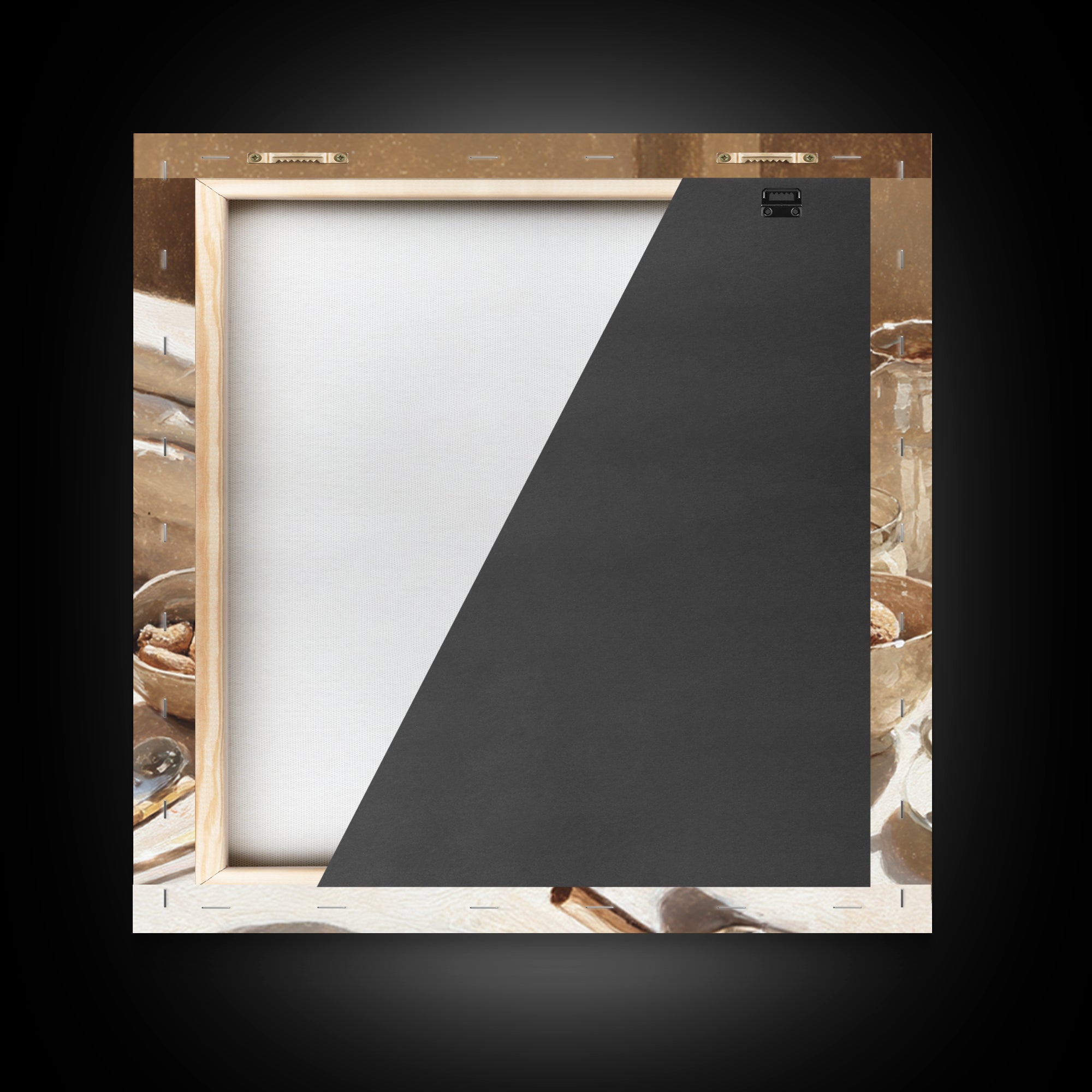 Cinnamon Sticks and Cappuccino Foam Still Life Framed Canvas Print, Coffee Shop Art, Minimalist Wall Art, Cafe Decor, CSA-1x1-72