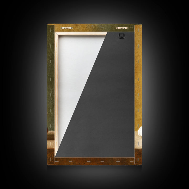 Two Cups Facing Each Other Framed Canvas Print, Coffee Shop Art, Digital Wall Art, Cafe Decor, Oil Painting, Cafe, CSA-2x3-21