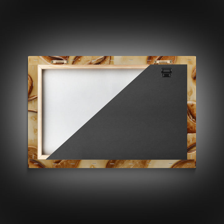 Coffee Bean Pattern Framed Canvas Print, Coffee Shop Art, Statement Artwork, Cafe Decor, Fine Art, Cafe, Art Print, Printable, CSA-3x2-19