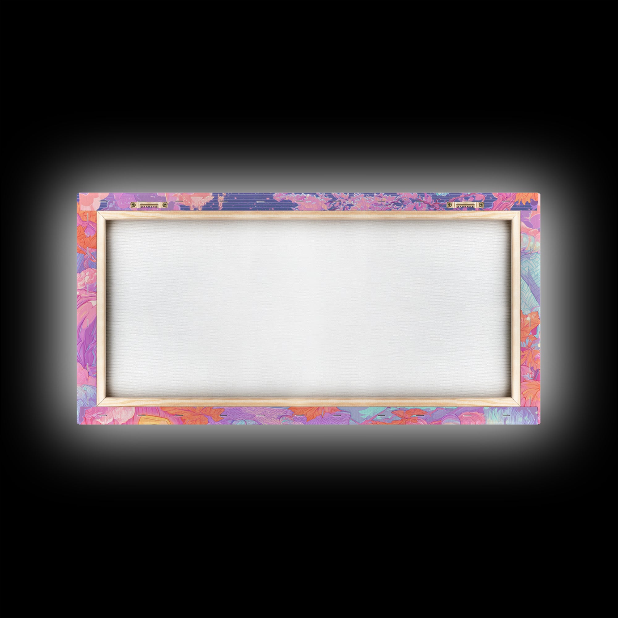 The Enchanted Costume Closet, Vaporwave Halloween Decor, Wide Panoramic Art, Canvas Print, Retro Halloween Decor, Neon Wall Art