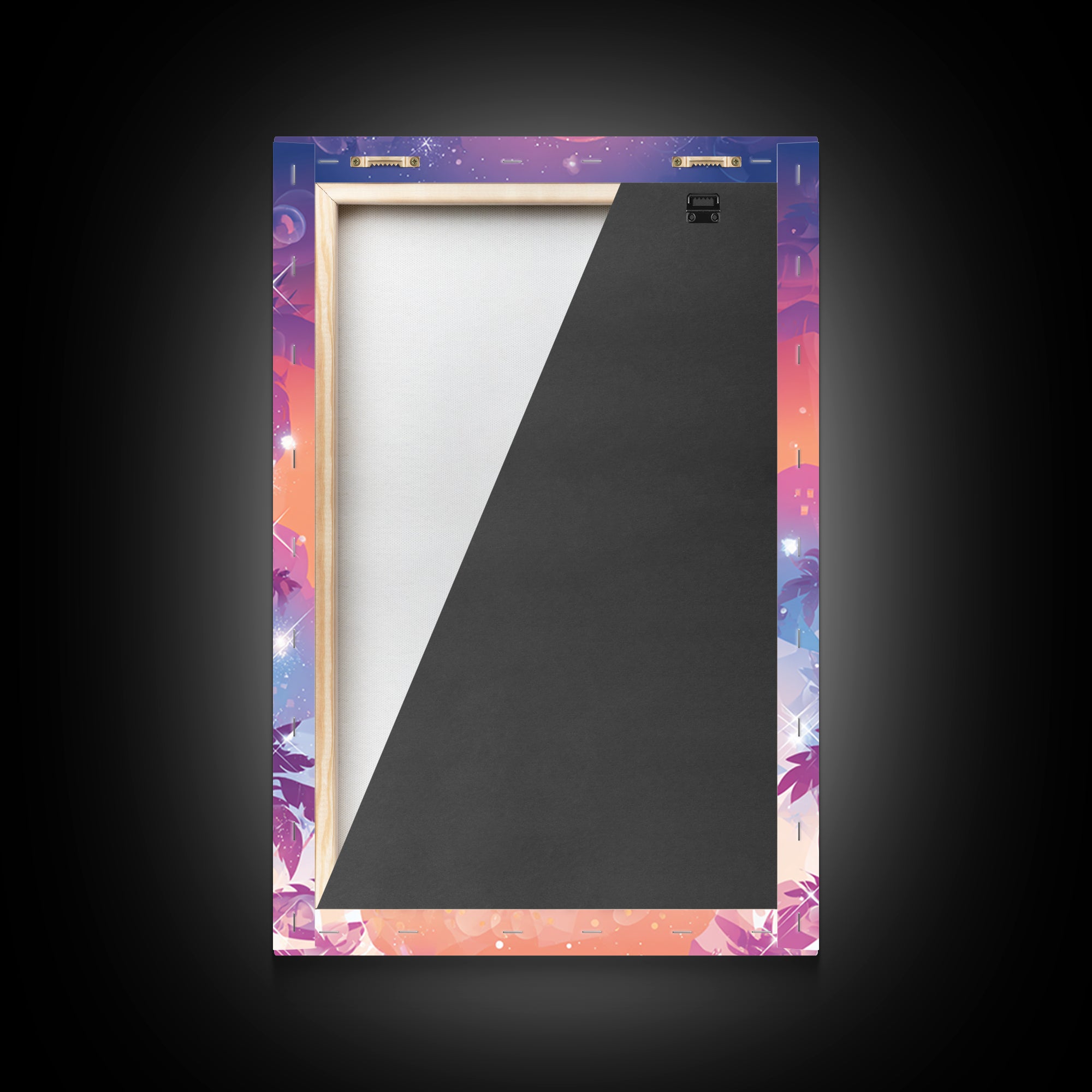 The Friendly Lollipop Monsters, Synthwave Halloween Art, Vertical Wall Art, Canvas Print, Retro Halloween Decor, Neon Wall Art