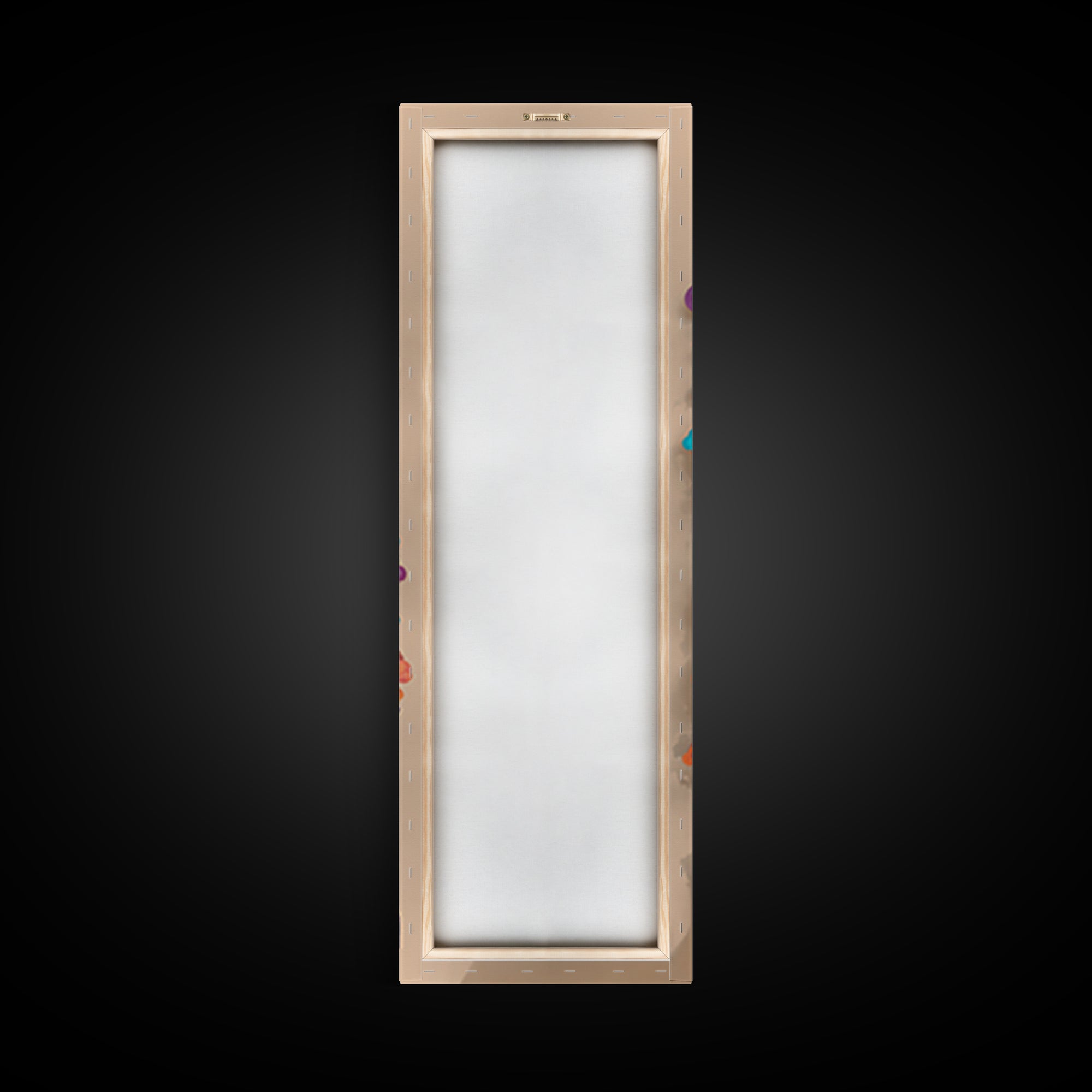 The World Inside A Lantern, Vaporwave Halloween Decor, Tall Narrow Wall Art, Canvas Print, Retro Halloween Decor, Neon Wall Art