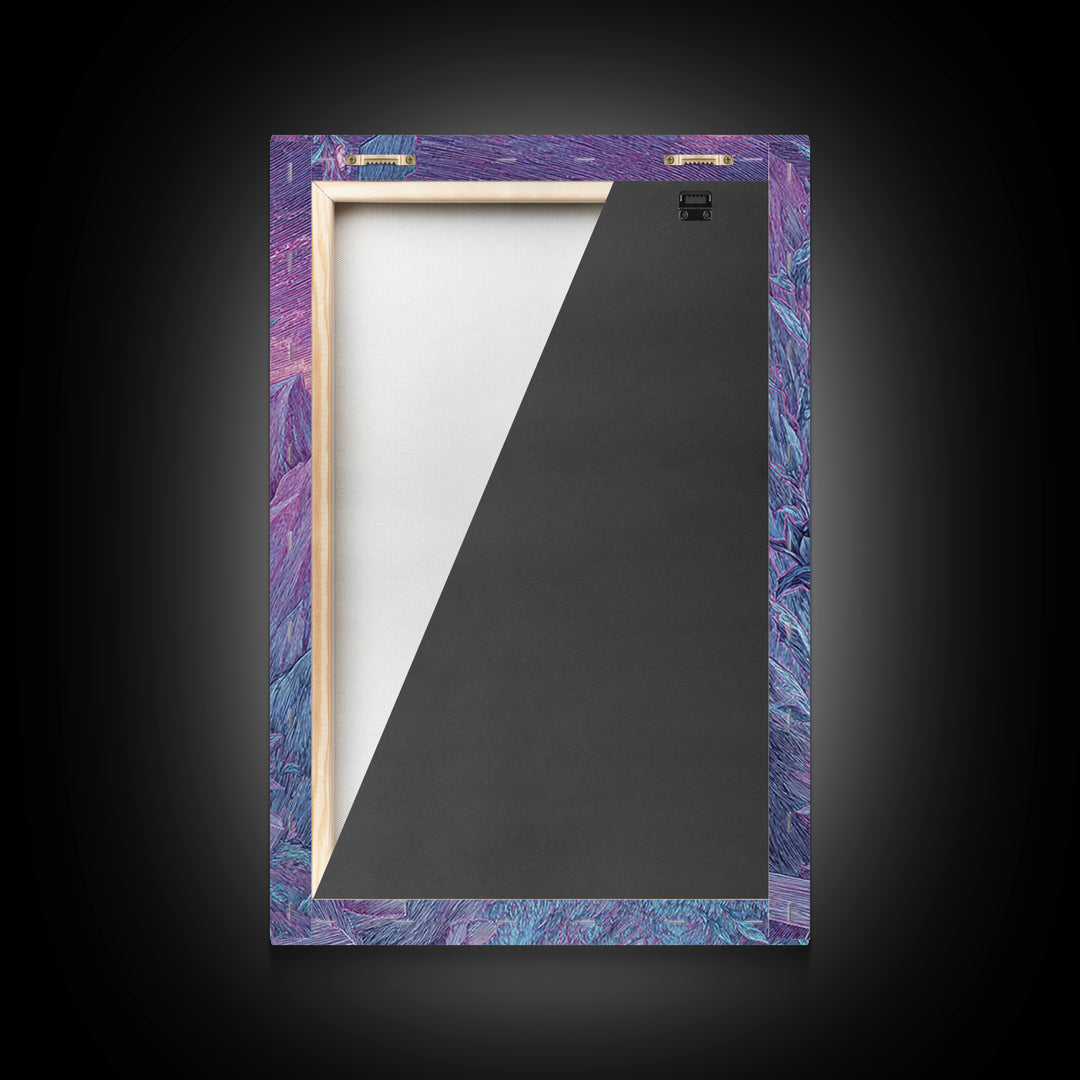 The Grave Gardener Of Yuggoth, Vaporwave Halloween Decor, Vertical Wall Art, Canvas Print, Retro Halloween Decor, Neon Wall Art
