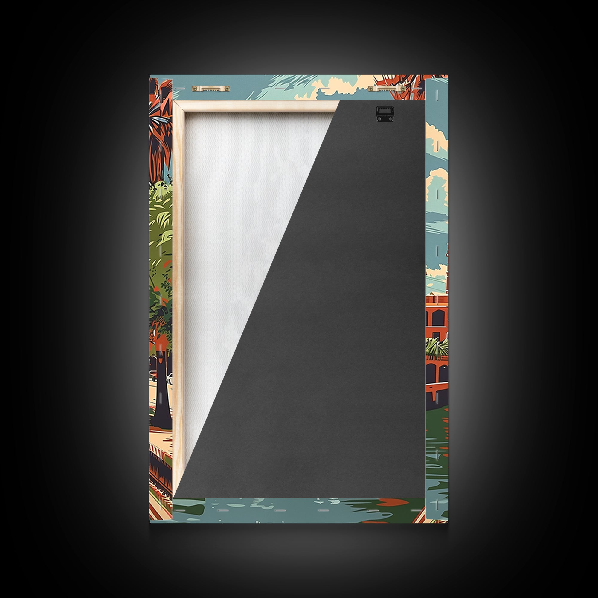 Brownsville Travel Poster, Framed Canvas Print, Retro Wall Art, Travel Print, Retro Travel Print, Vintage Travel Art, City Art Print
