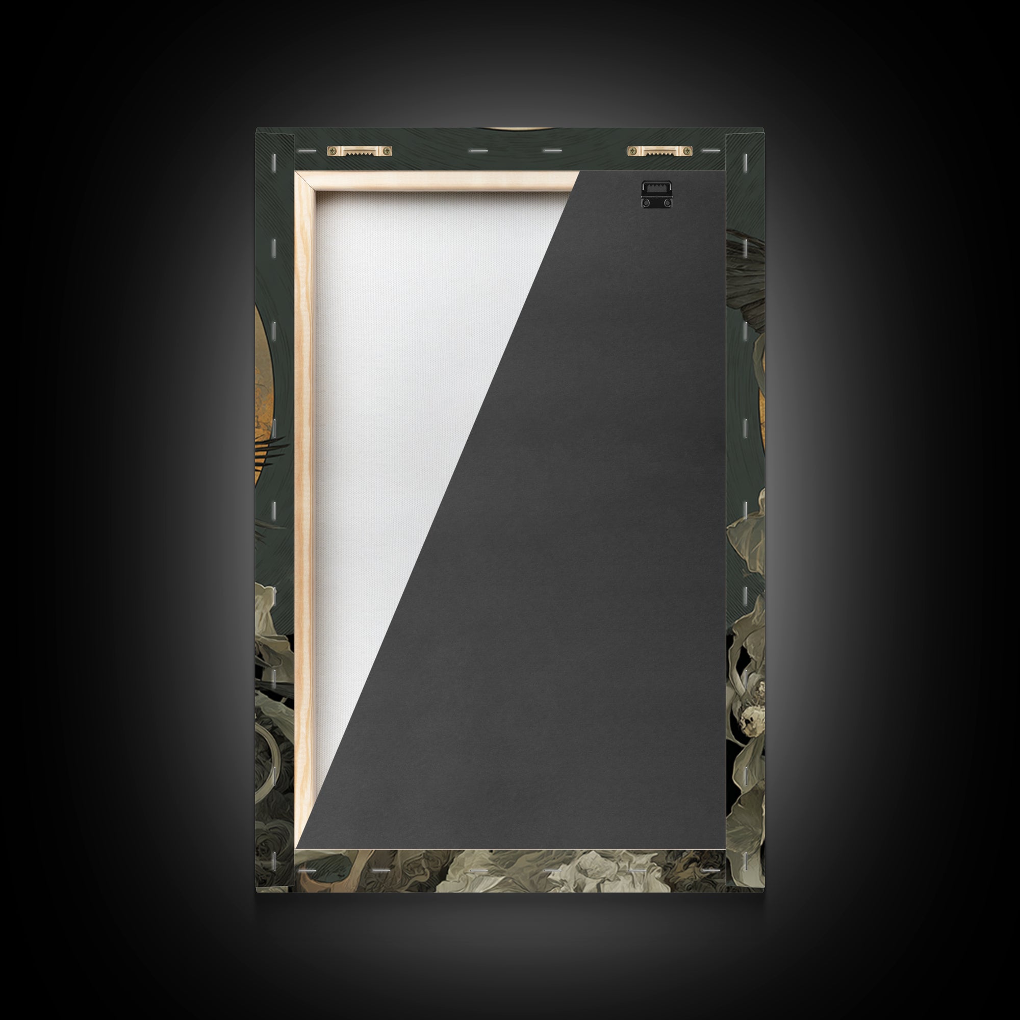 The Skeletal Bride, Decadent Gothic Art, Vertical Wall Art, Dark Halloween Decor, Framed Canvas Print, Halloween Wall Art