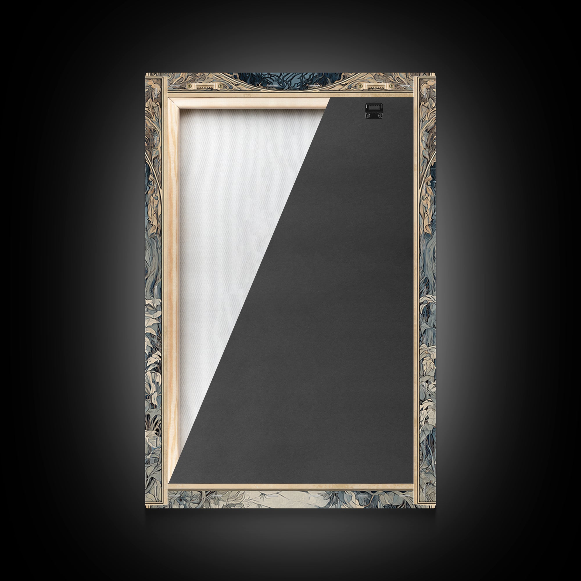 The Moon-Cursed Werewolf, Symbolist Death Art, Vertical Wall Art, Macabre Wall Art, Framed Canvas Print, Halloween Wall Art