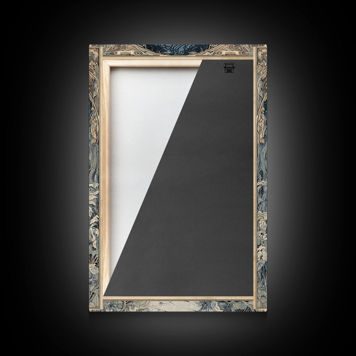 The Moon-Cursed Werewolf, Symbolist Death Art, Vertical Wall Art, Macabre Wall Art, Framed Canvas Print, Halloween Wall Art