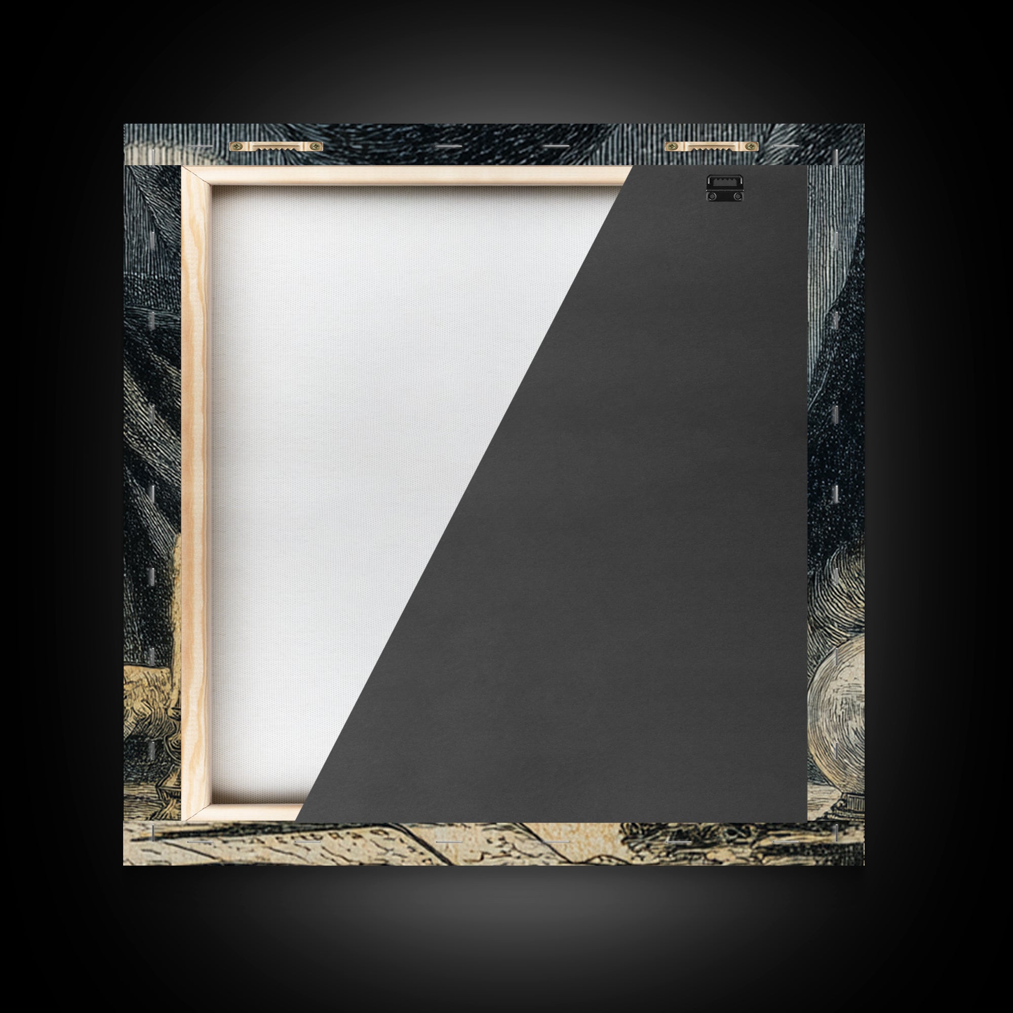 The Midnight Fortune Teller, Expressionist Nightmare Art, Square Wall Art, Gothic Horror Wall Art, Canvas Print, Halloween Wall Art