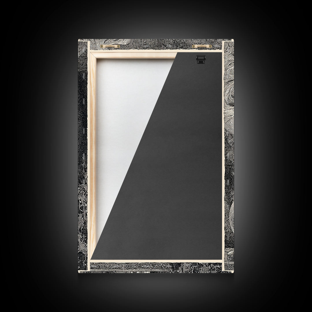 The Midnight Fortune Teller, Victorian Macabre Art, Vertical Wall Art, Macabre Wall Art, Framed Canvas Print, Halloween Wall Art