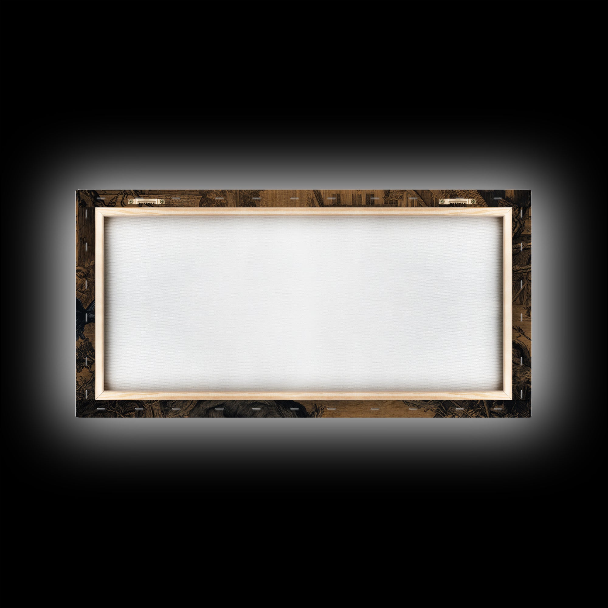 The Tattered Wraith, Northern Renaissance Horror, Wide Panoramic Art, Macabre Wall Art, Framed Canvas Print, Halloween Wall Art