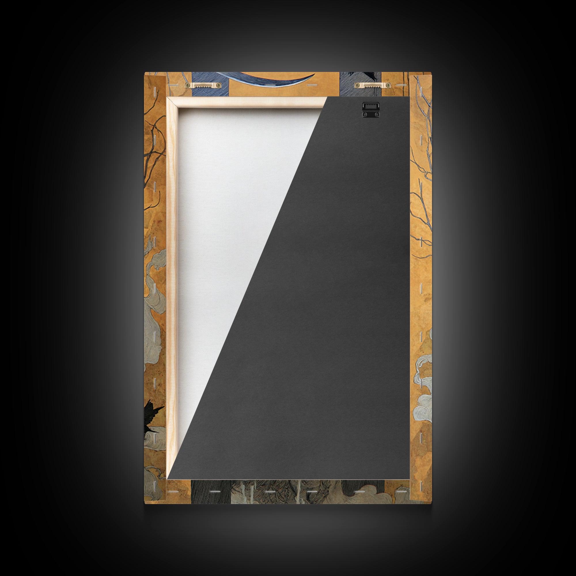 The Fog-Bound Reaper, Danse Macabre Art, Vertical Wall Art, Gothic Horror Wall Art, Framed Canvas Print