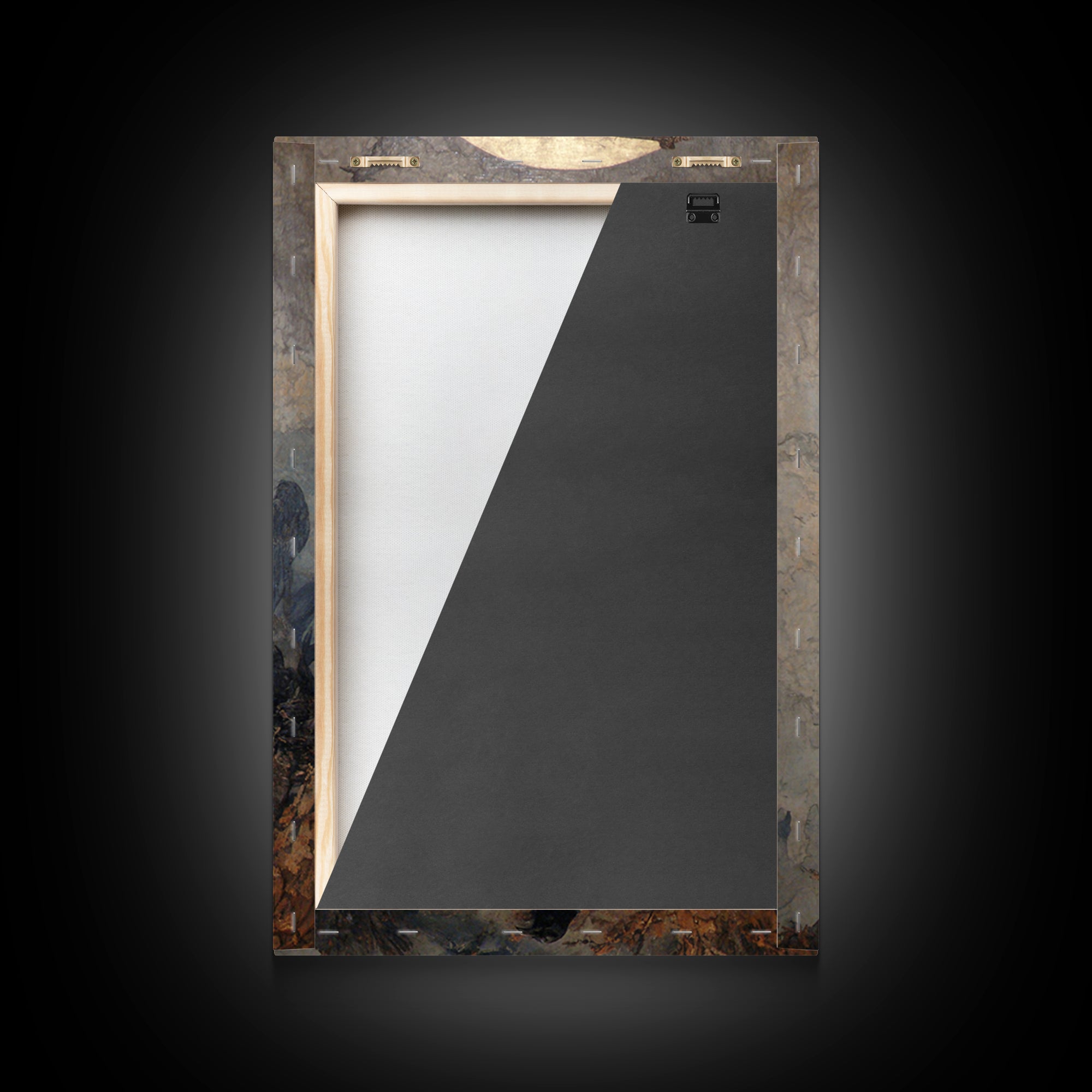 The Fog-Bound Reaper, Dark Symbolist Art, Vertical Wall Art, Dark Fantasy Wall Art, Framed Canvas Print, Halloween Wall Art