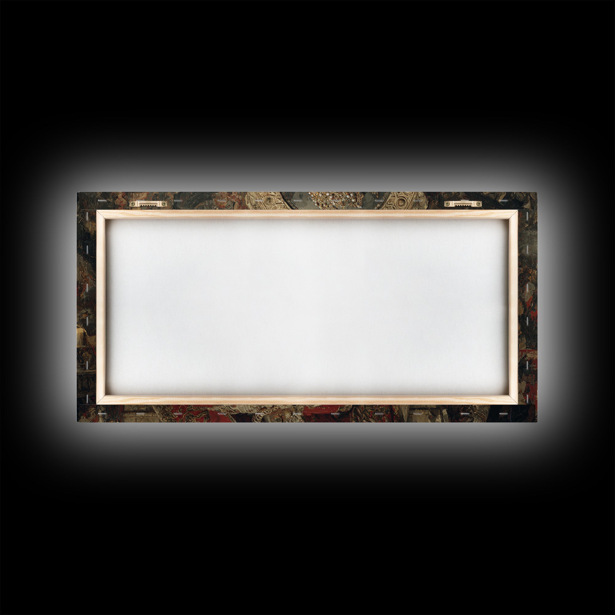 The Bone Queen, Grotesque Carnival Art, Wide Panoramic Art, Gothic Horror Wall Art, Framed Canvas Print, Halloween Wall Art