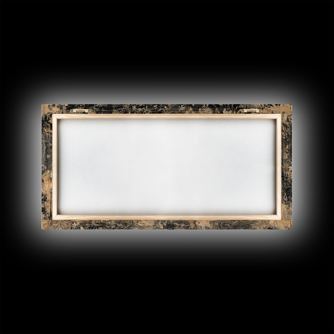 The Mirror Spirit, Northern Renaissance Horror, Wide Panoramic Art, Dark Halloween Decor, Canvas Print, Halloween Wall Art