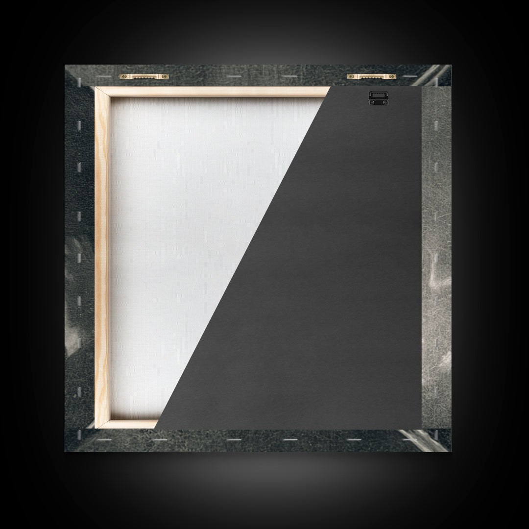 The Mirror Spirit, Symbolist Dream Art, Square Wall Art, Gothic Horror Wall Art, Framed Canvas Print, Halloween Wall Art