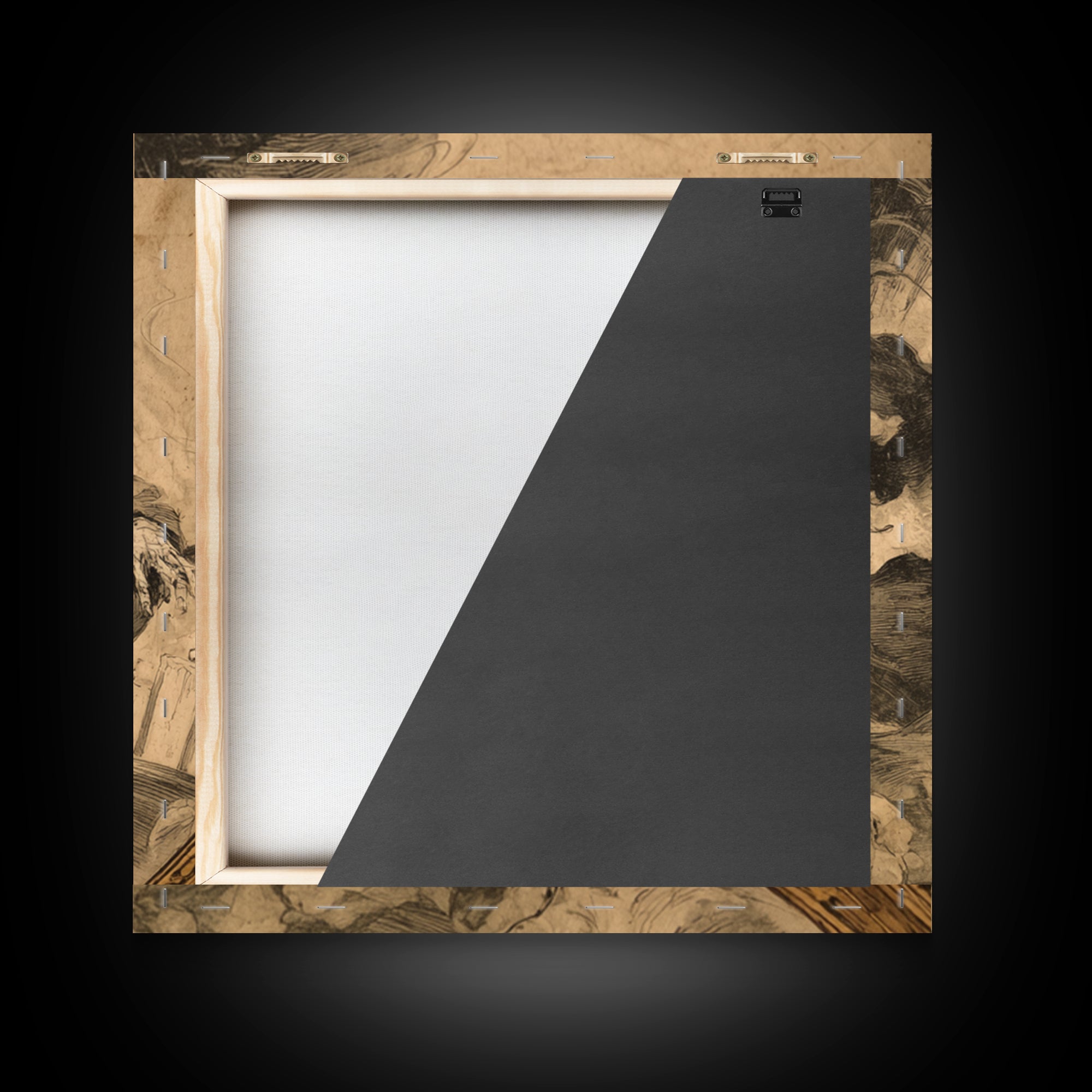 The Mirror Spirit, Decadent Gothic Art, Square Wall Art, Dark Halloween Decor, Framed Canvas Print, Halloween Wall Art