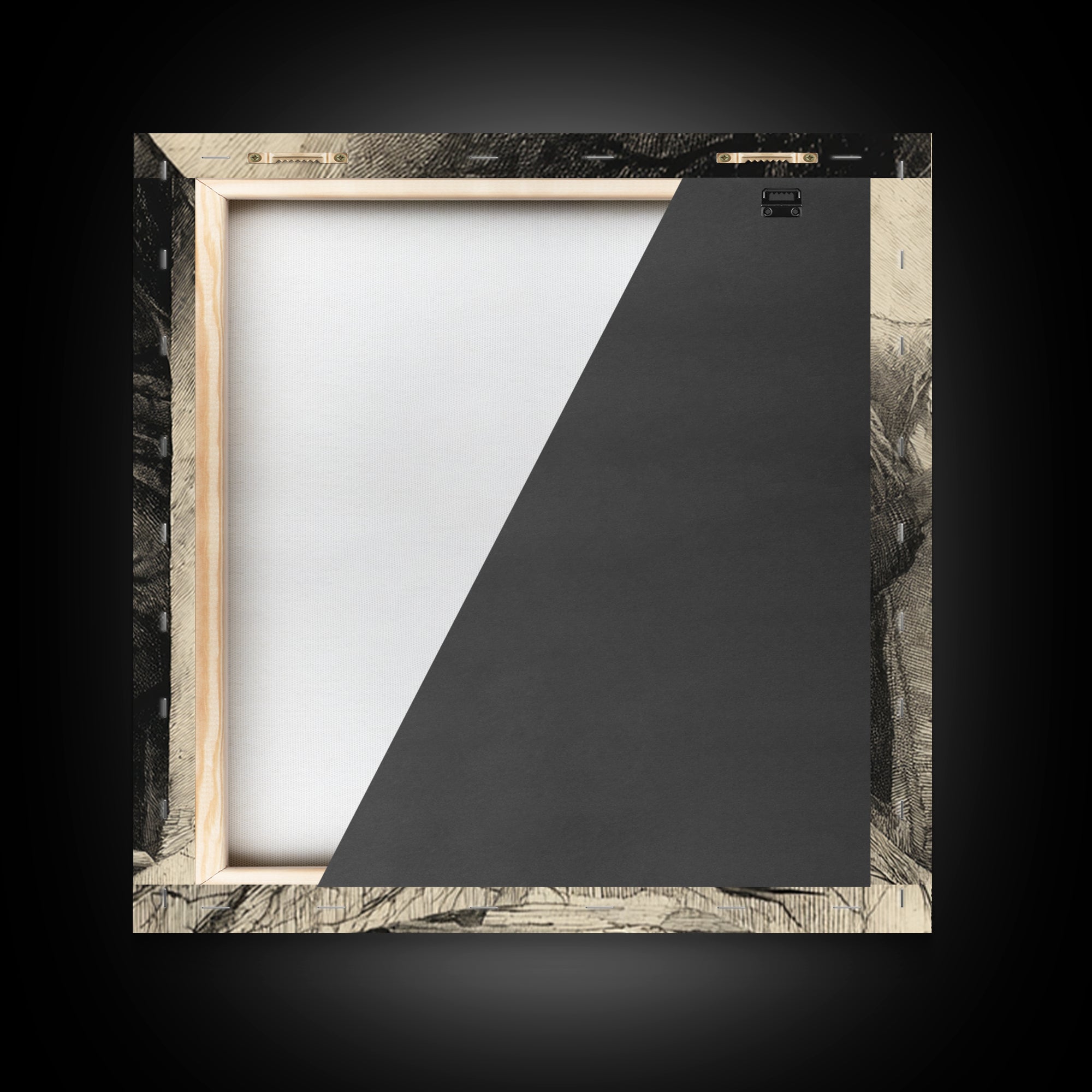 The Mirror Spirit, Expressionist Nightmare Art, Square Wall Art, Gothic Horror Wall Art, Canvas Print, Halloween Wall Art