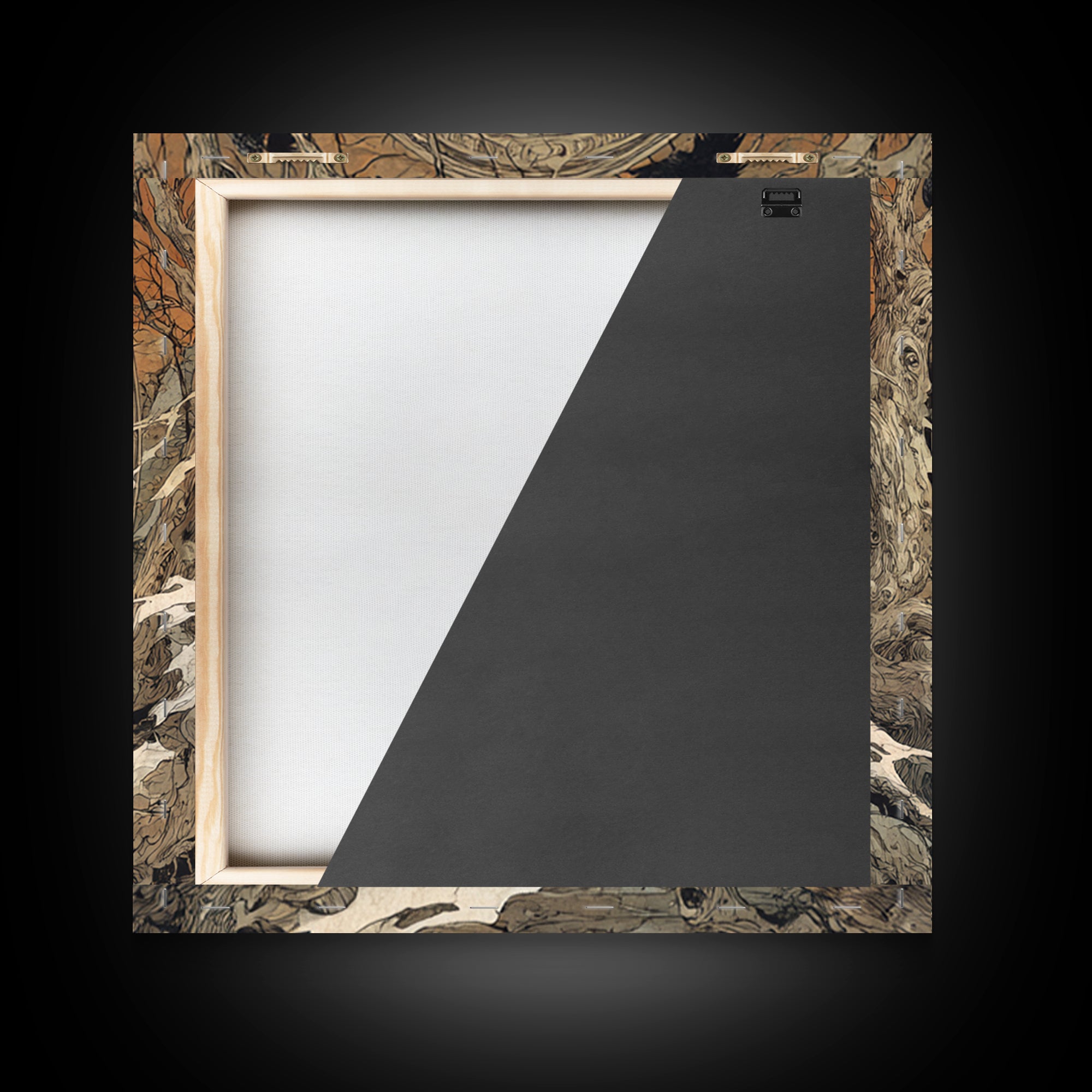 The Mirror Spirit, Gothic Storybook Art, Square Wall Art, Dark Halloween Decor, Canvas Print, Halloween Wall Art, Statement Wall Art