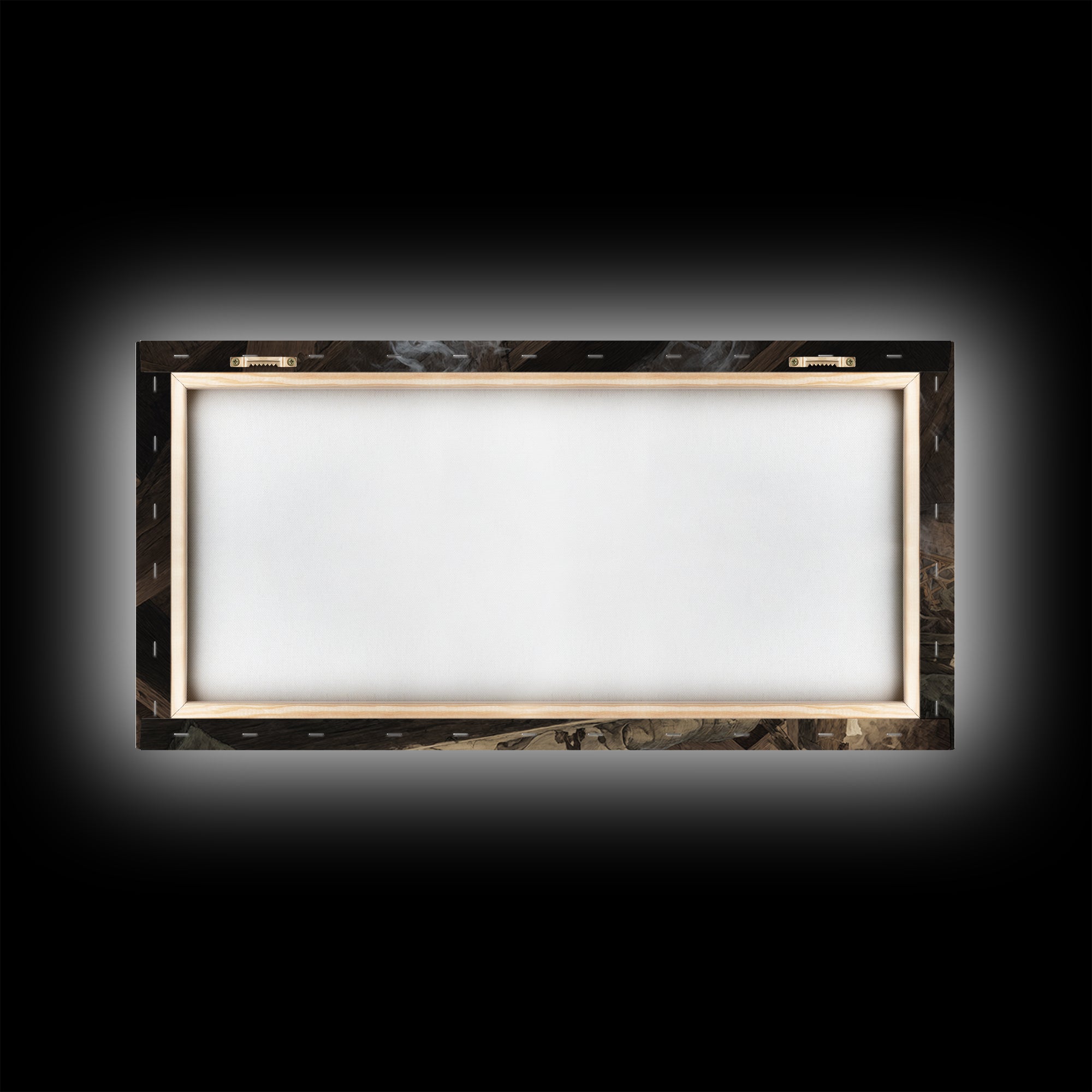 The Attic Whisperer, Visionary Gothic Art, Wide Panoramic Art, Dark Fantasy Wall Art, Framed Canvas Print, Halloween Wall Art
