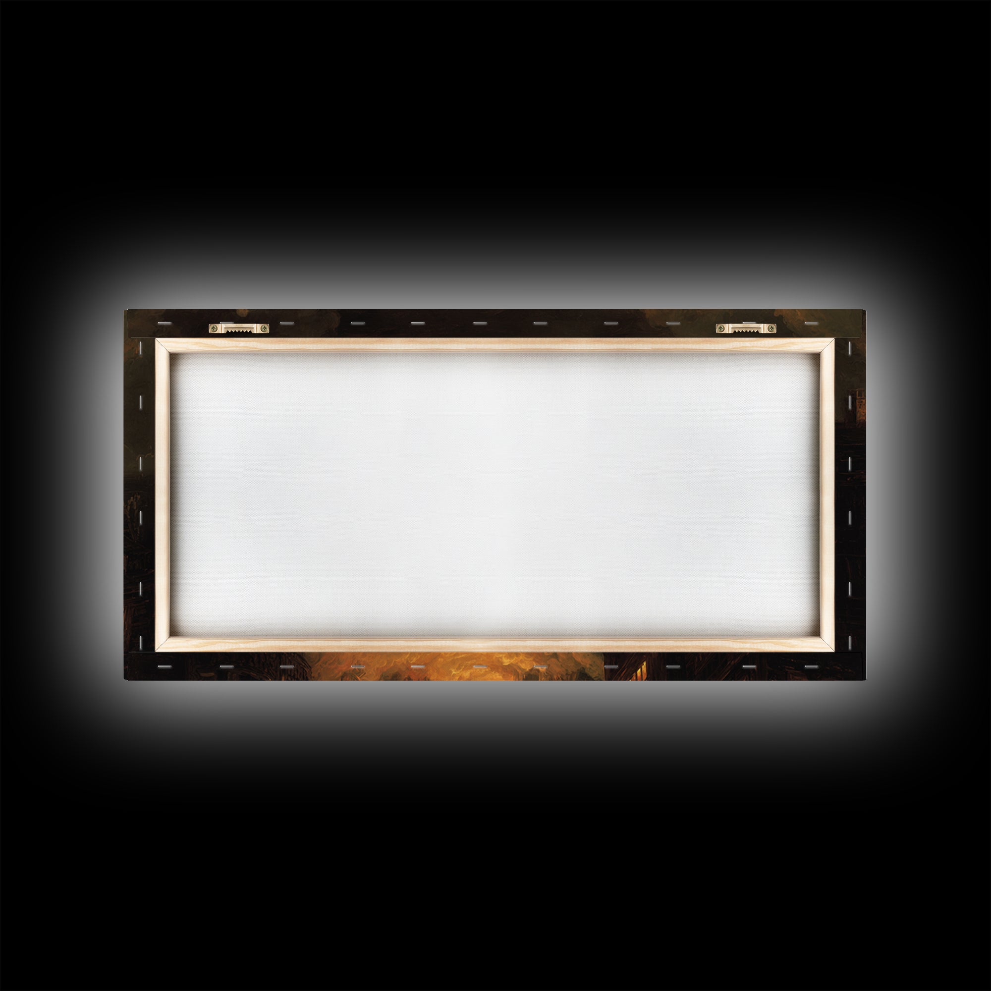The Attic Whisperer, Apocalyptic Romantic Art, Wide Panoramic Art, Macabre Wall Art, Canvas Print, Halloween Wall Art, Statement Wall Art