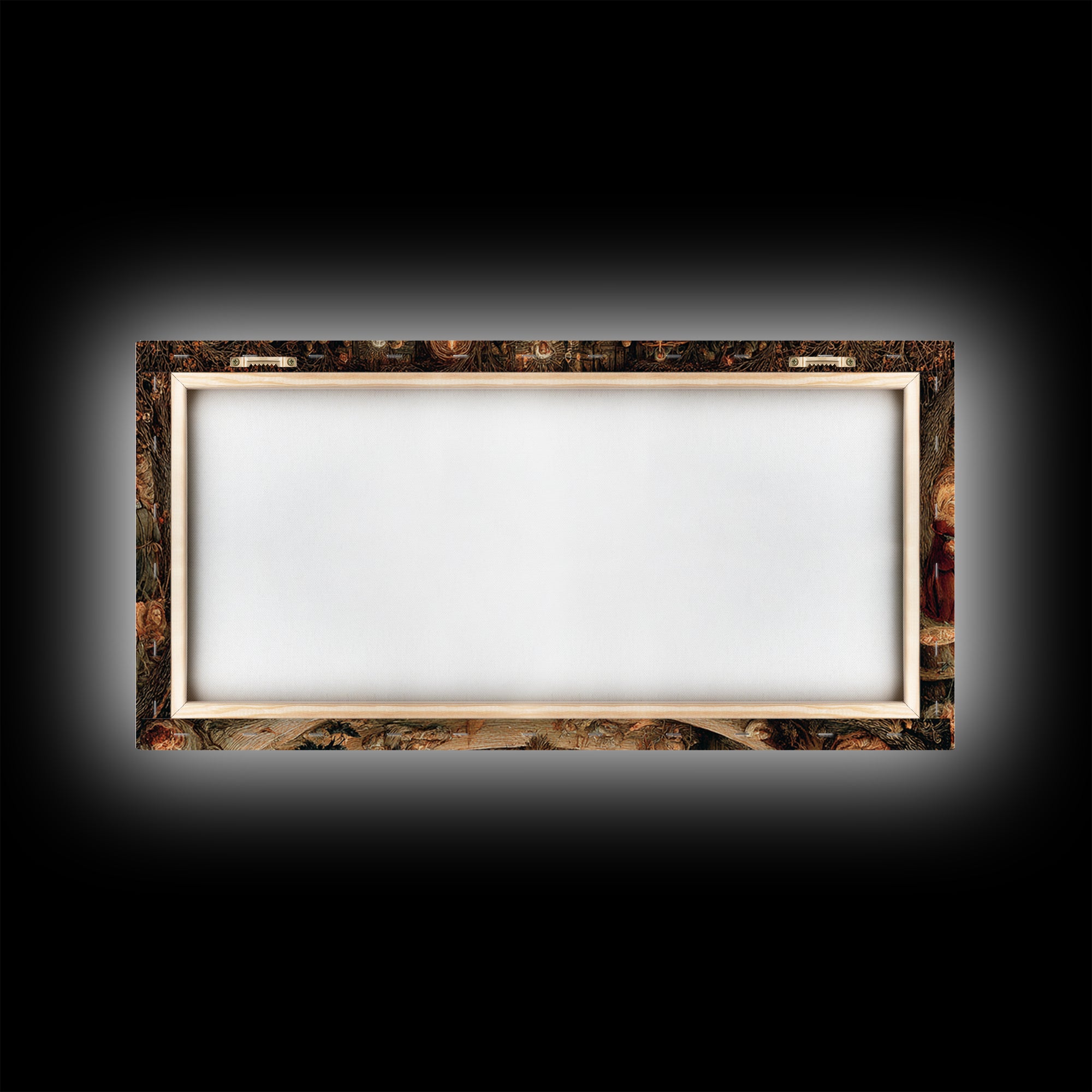 The Coffin Sleeper, Northern Renaissance Horror, Wide Panoramic Art, Dark Halloween Decor, Canvas Print, Halloween Wall Art