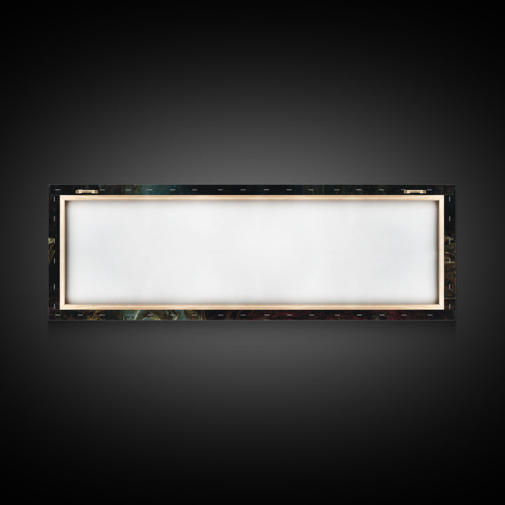 The Coffin Sleeper, Ornate Symbolist Art, Extra Wide Wall Art, Gothic Horror Wall Art, Canvas Print, Halloween Wall Art