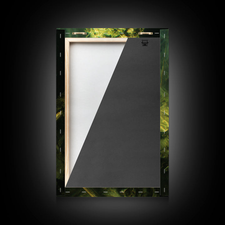 The Swamp Witch, Gothic Nightmare Art, Vertical Wall Art, Dark Halloween Decor, Framed Canvas Print, Halloween Wall Art