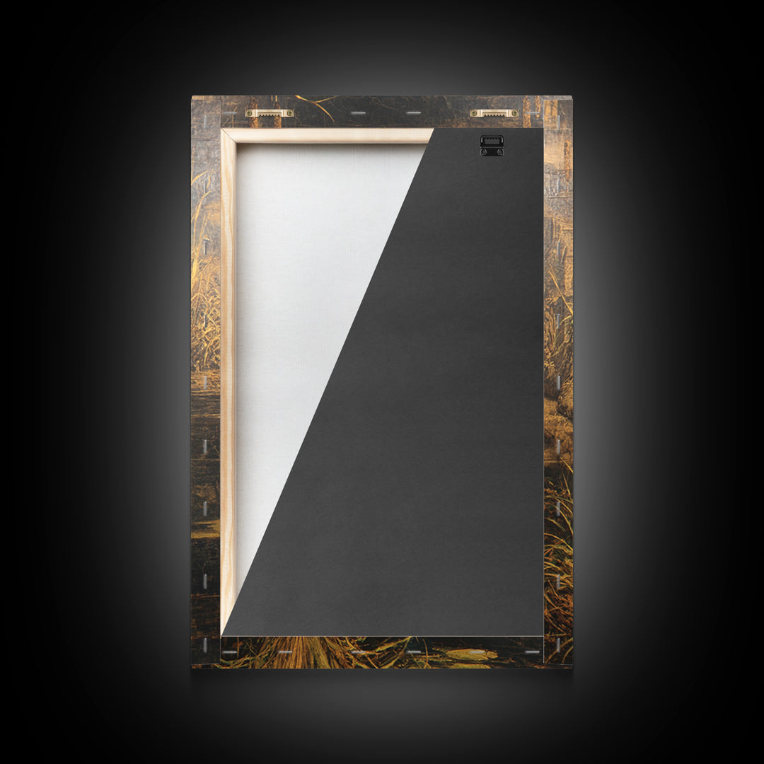 The Bog Mummy, Ornate Symbolist Art, Vertical Wall Art, Dark Halloween Decor, Framed Canvas Print, Halloween Wall Art