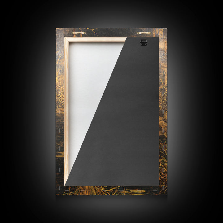 The Bog Mummy, Ornate Symbolist Art, Vertical Wall Art, Dark Halloween Decor, Framed Canvas Print, Halloween Wall Art
