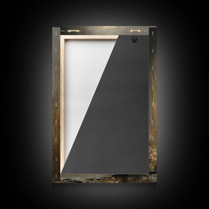 The Salt-Marsh Witch, Dark Renaissance Art, Vertical Wall Art, Dark Fantasy Wall Art, Canvas Print, Halloween Wall Art