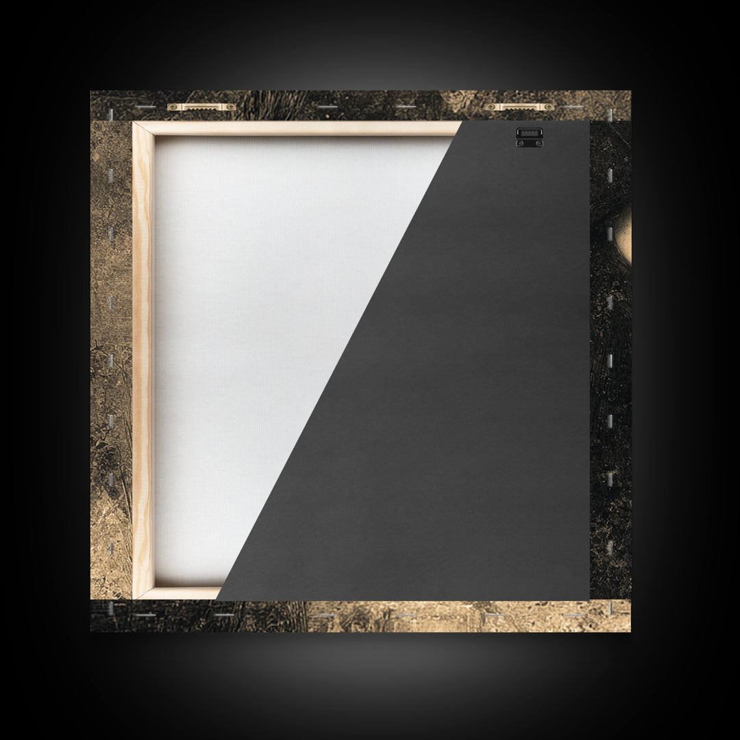 The Crossroads Spirit, Symbolist Dream Art, Square Wall Art, Dark Fantasy Wall Art, Canvas Print, Halloween Wall Art