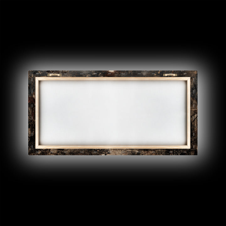 The Abandoned Carnival, Dark Romantic Horror Art, Wide Panoramic Art, Macabre Wall Art, Framed Canvas Print, Halloween Wall Art