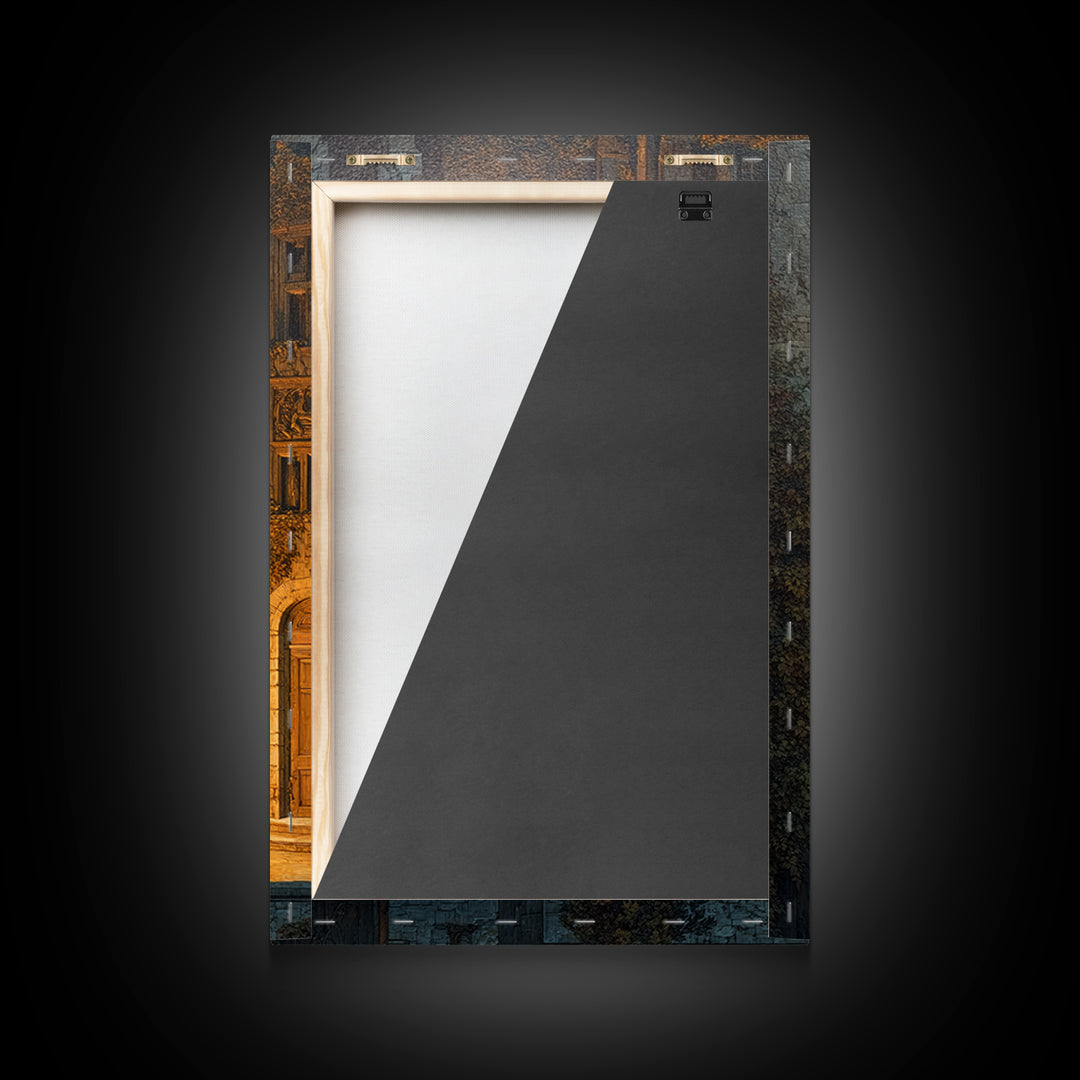 The Haunted Manor, Danse Macabre Art, Vertical Wall Art, Dark Halloween Decor, Canvas Print, Halloween Wall Art