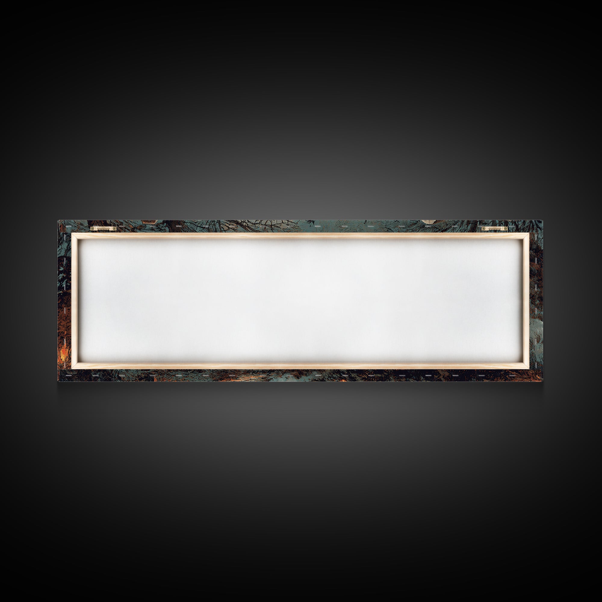 The Moonlit Cemetery, Decadent Gothic Art, Extra Wide Wall Art, Macabre Wall Art, Framed Canvas Print, Halloween Wall Art