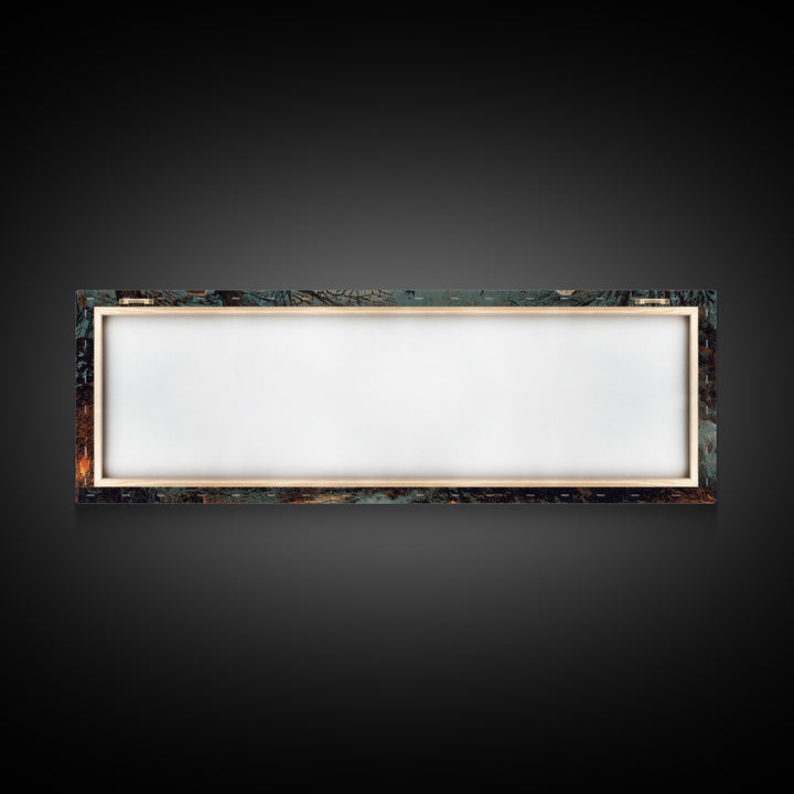 The Moonlit Cemetery, Decadent Gothic Art, Extra Wide Wall Art, Macabre Wall Art, Framed Canvas Print, Halloween Wall Art