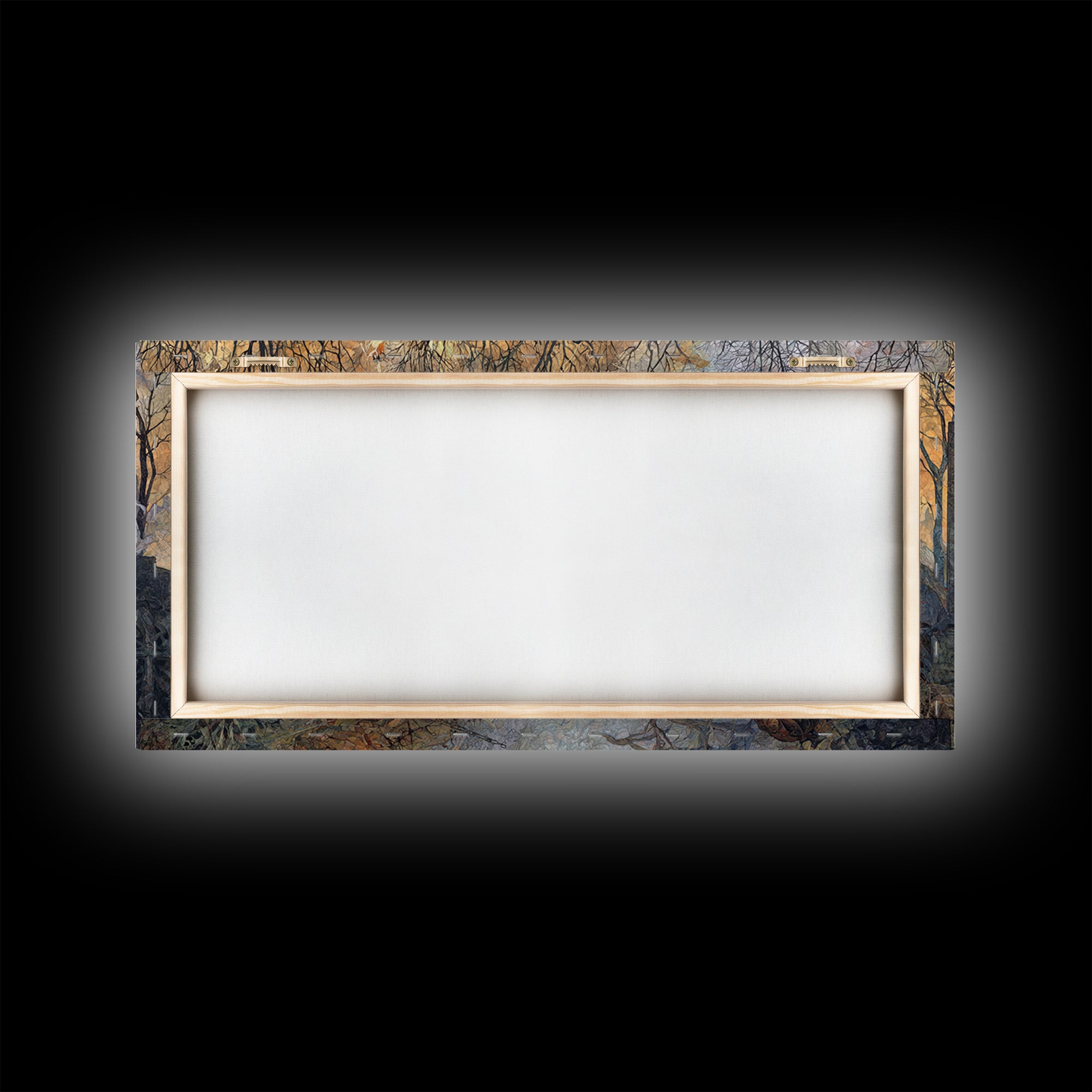 The Moonlit Cemetery, Grotesque Carnival Art, Wide Panoramic Art, Gothic Horror Wall Art, Framed Canvas Print, Halloween Wall Art