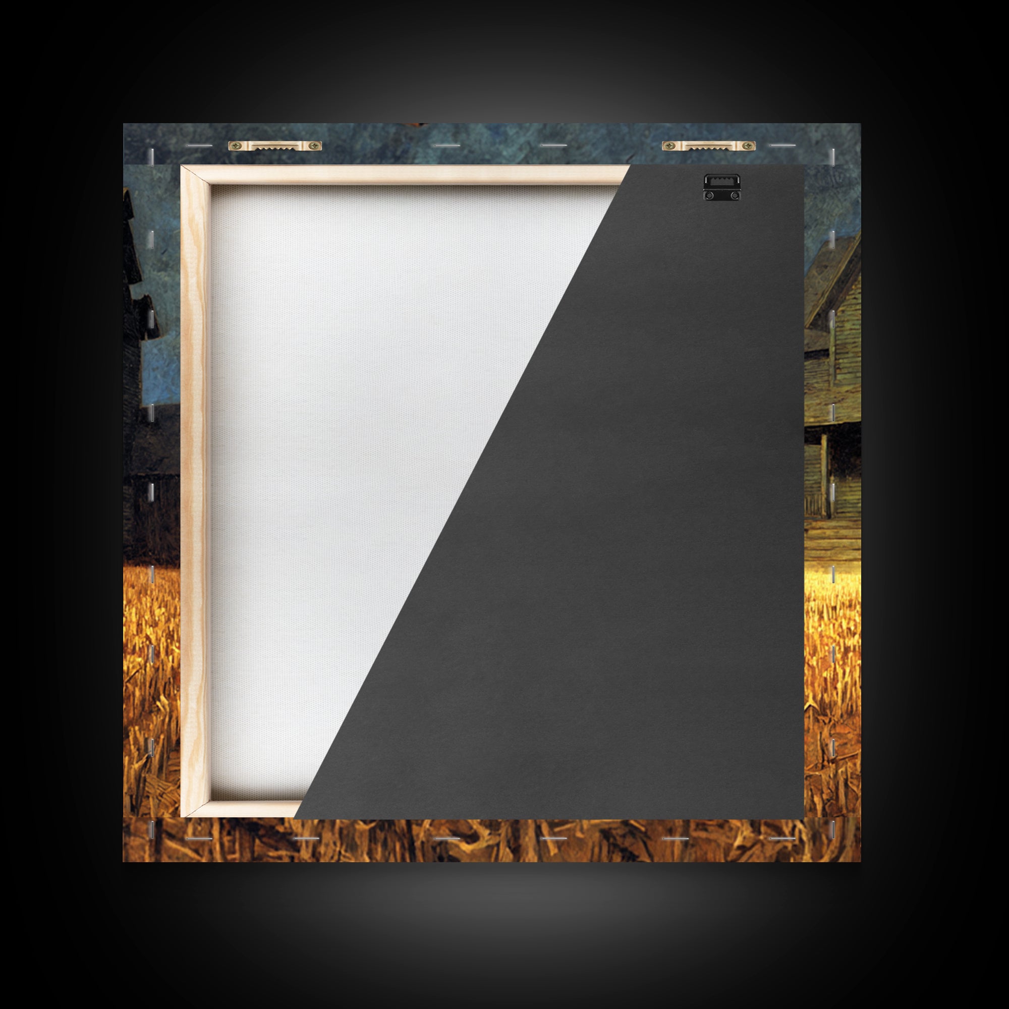 The Possessed Farmhouse, Dark Symbolist Art, Square Wall Art, Dark Fantasy Wall Art, Canvas Print, Halloween Wall Art