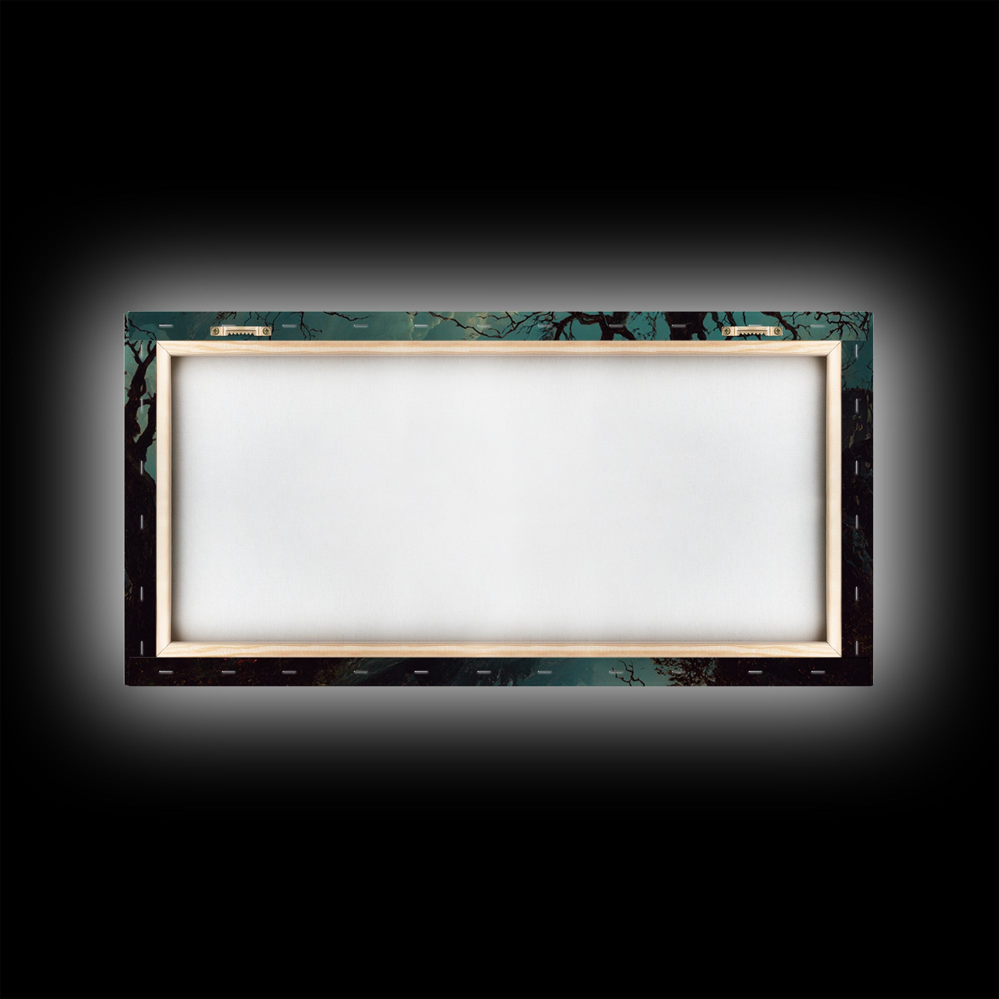 The Vampire Castle, Baroque Witchcraft Art, Wide Panoramic Art, Dark Fantasy Wall Art, Framed Canvas Print, Halloween Wall Art