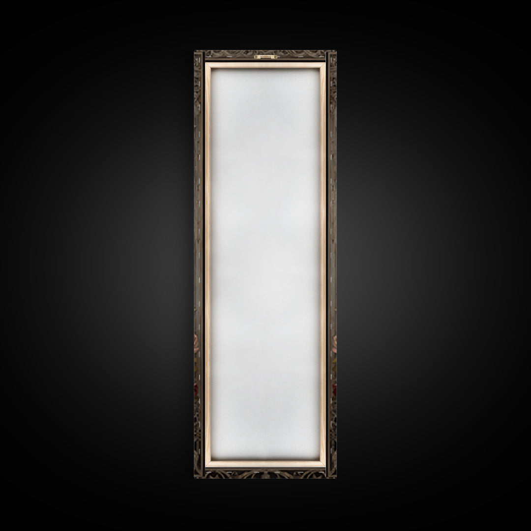 Candle Flame Reflecting Framed Canvas Print, Dark Art, Gothic Wall Art, Living Room Decor, Fine Art, Nocturne, Spooky Decor, DAR-1x3-84