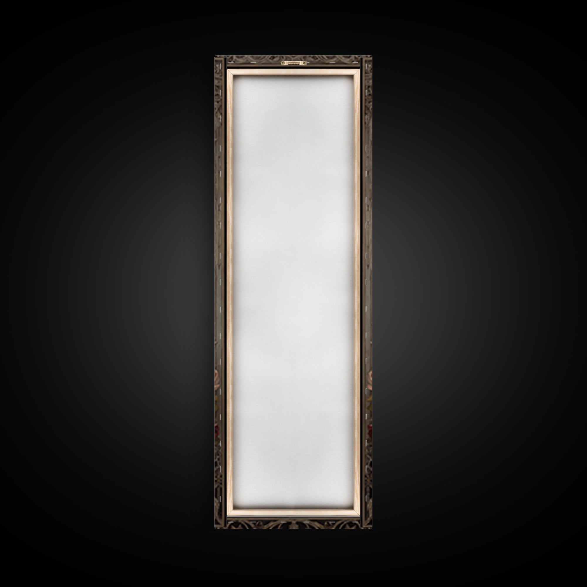 Candle Flame Reflecting Framed Canvas Print, Dark Art, Gothic Wall Art, Living Room Decor, Fine Art, Nocturne, Spooky Decor, DAR-1x3-84